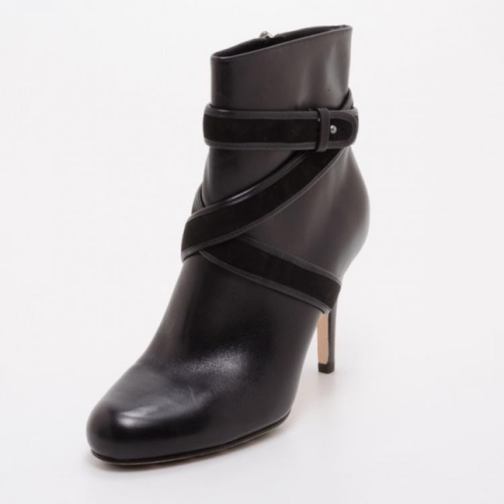 Cole Haan NikeAir Talia‎ Brown Leather 4" Heels Ankle Boots Women's 8.5B -D36220